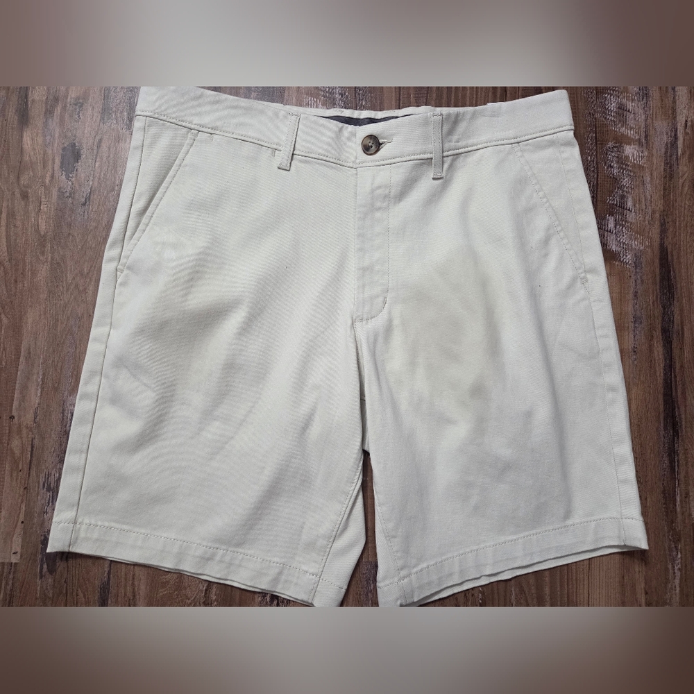 Sonoma Flexwear Men’s Flat Front Shorts Size 34 Khaki Beige 9” Inseam NWT